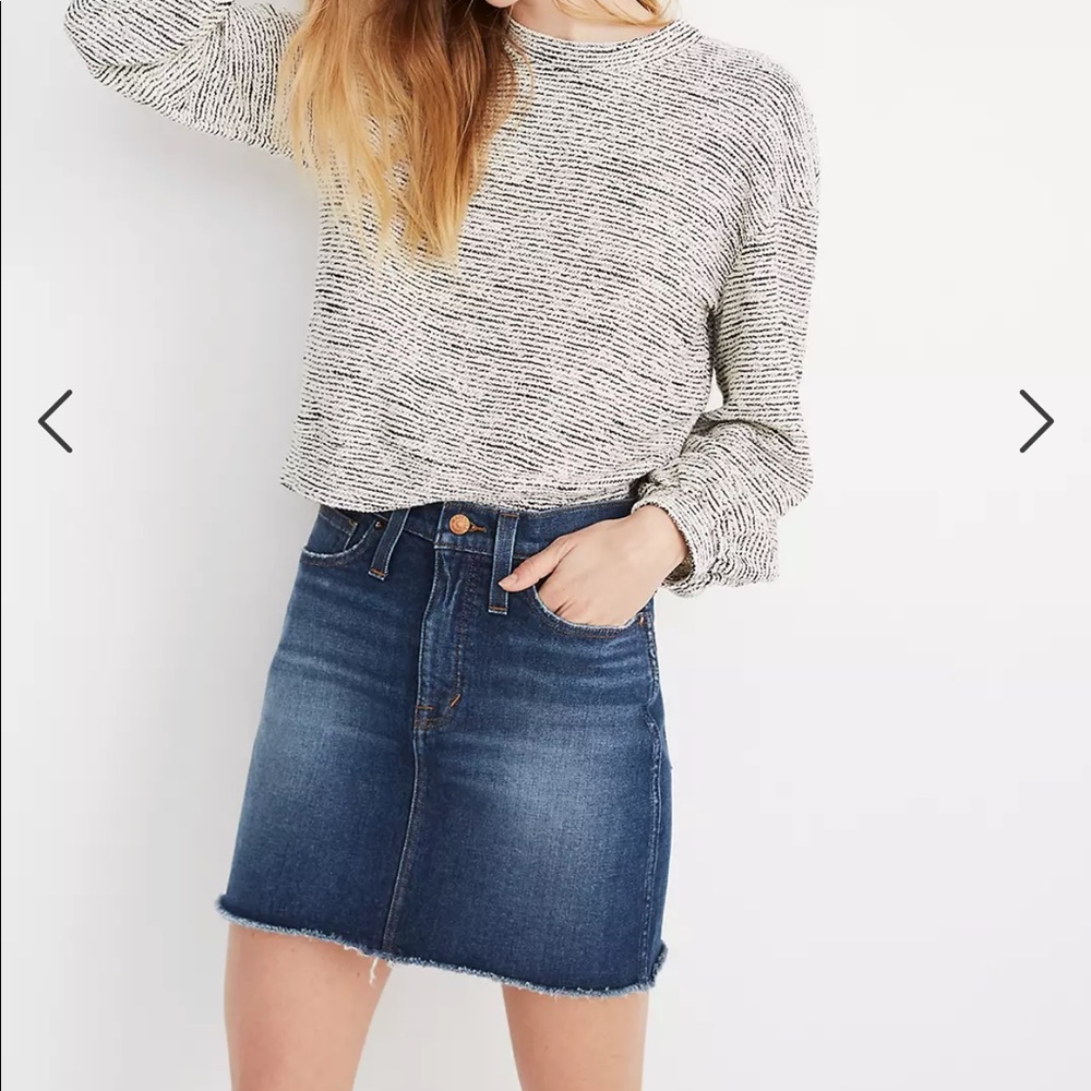 Madewell Stretch Denim High Risk Skirt